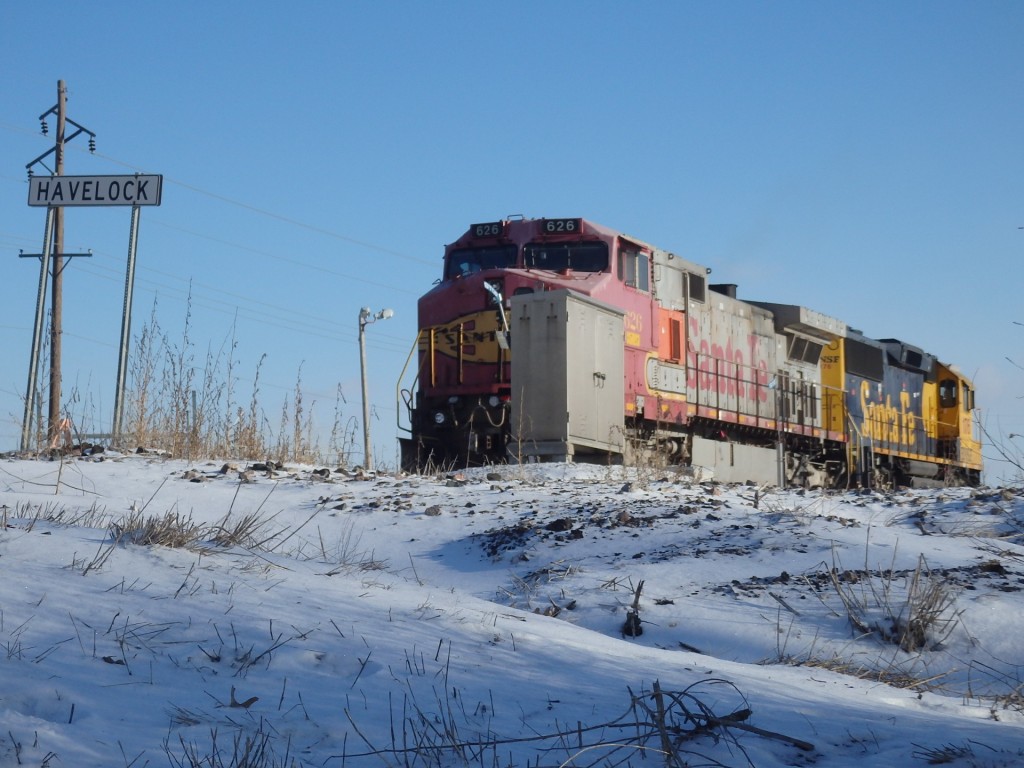 Foto: locomotoras del Burlington Northern & Santa Fe - Lincoln (Nebraska), Estados Unidos