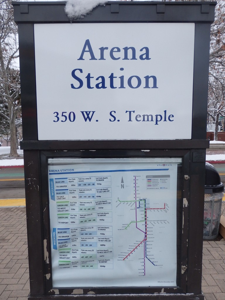 Foto: estación del metrotranvía TRAX - Salt Lake City (Utah), Estados Unidos