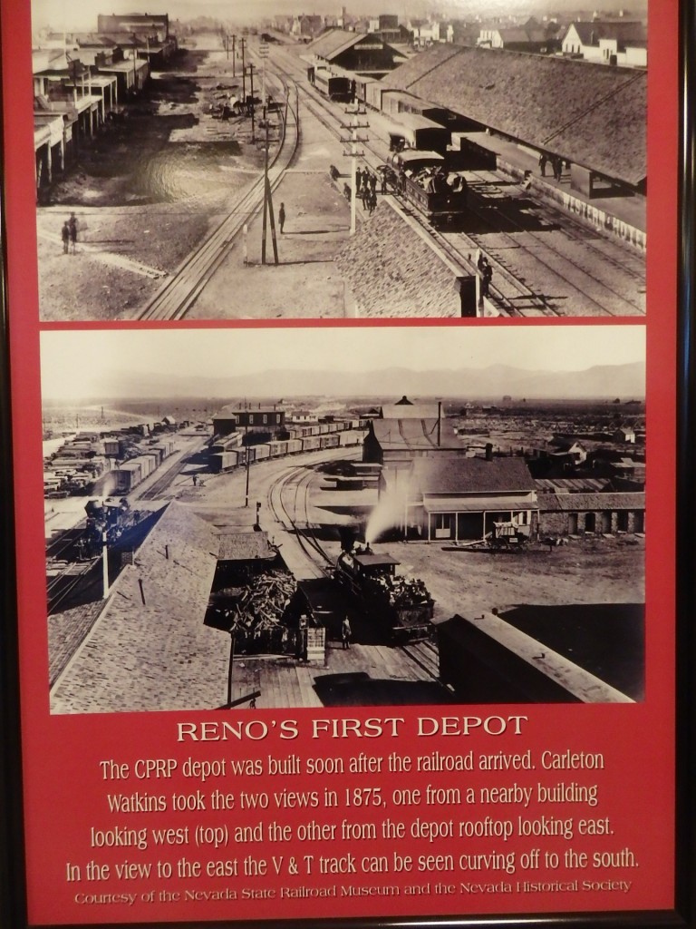 Foto: primera estación de Reno, del Central Pacific (1875) - Reno (Nevada), Estados Unidos