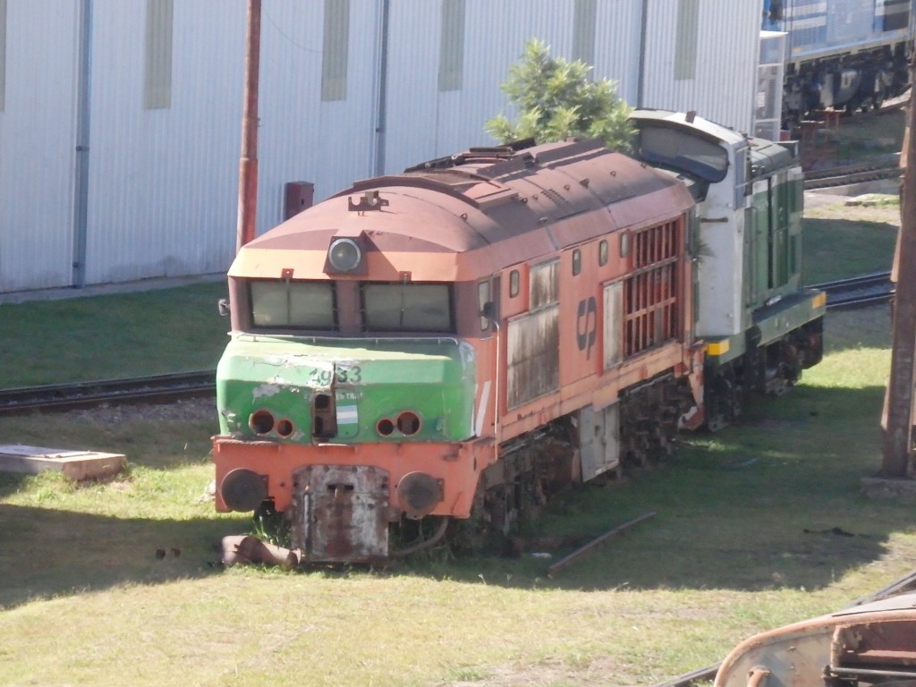 Foto: locomotora portuguesa en playa del FC Mitre - Córdoba, Argentina