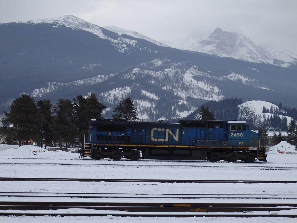 Foto: locomotora de Canadian National - Jasper (Alberta), Canadá