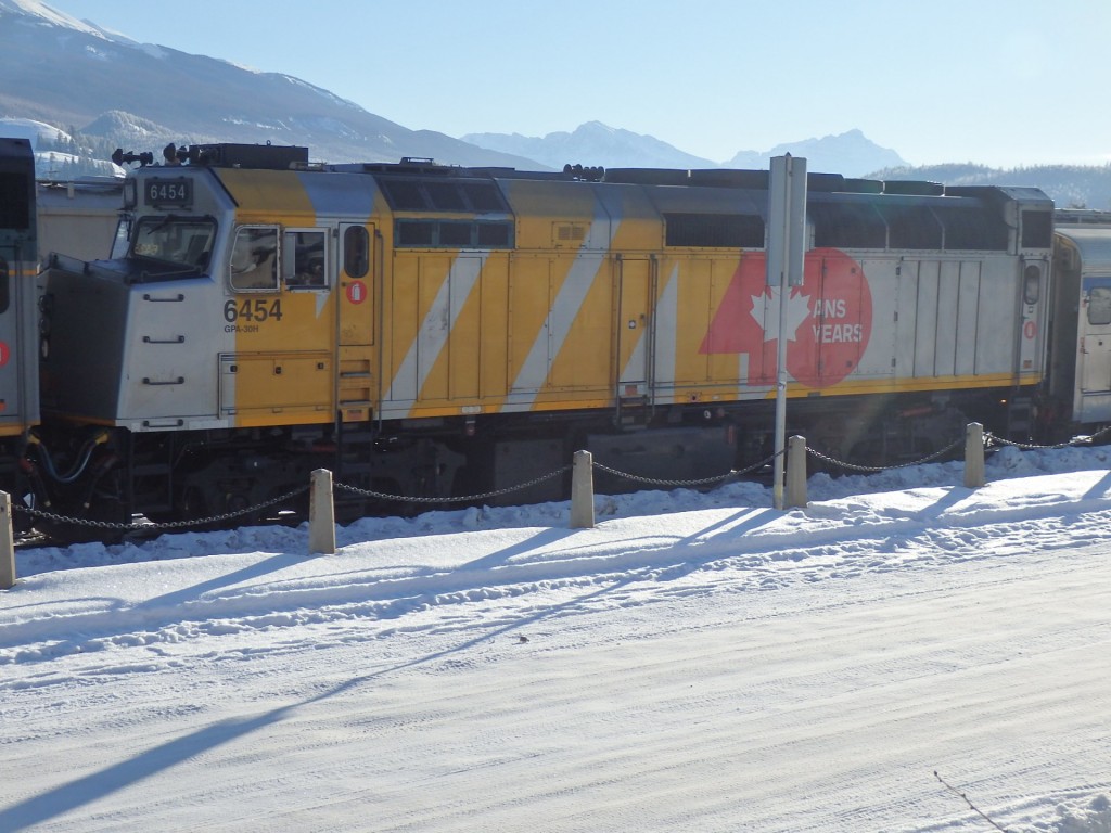 Foto: locomotora de Via Rail - Jasper (Alberta), Canadá