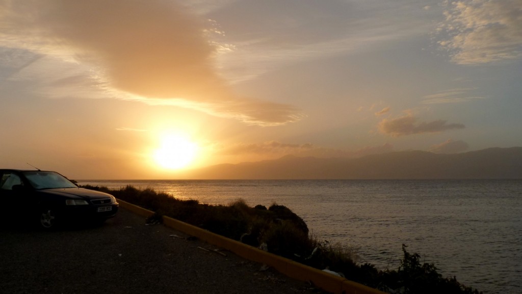 Foto: Atardecer en el estrecho - Reggio Calabria (Calabria), Italia