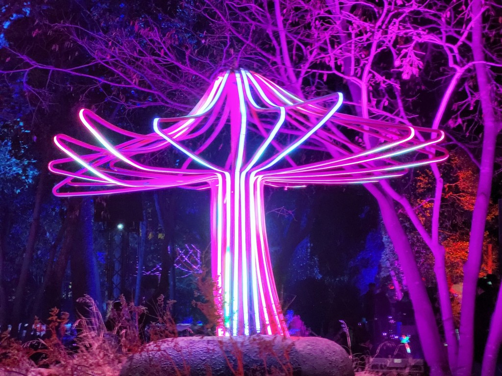 Foto: Luces en los jardines de Torre Girona - Barcelona (Cataluña), España